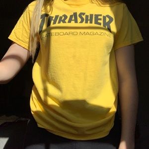 yellow thrasher shirt!